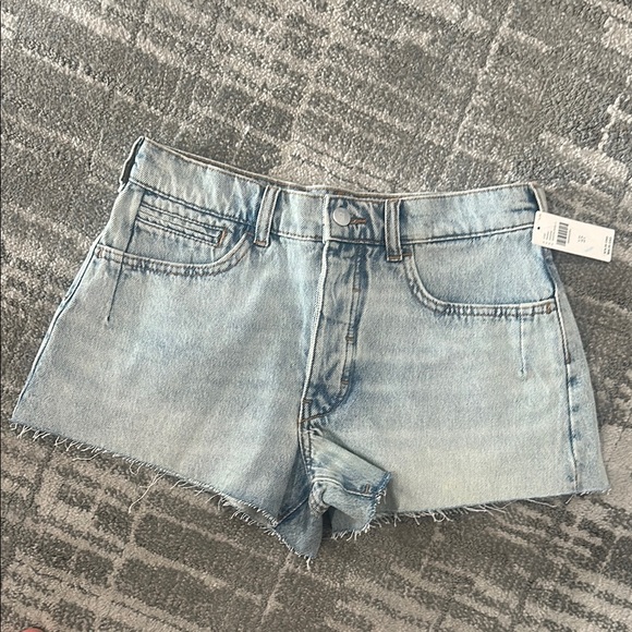 Light Blue Denim Women's Shorts - Picture 2 of 2